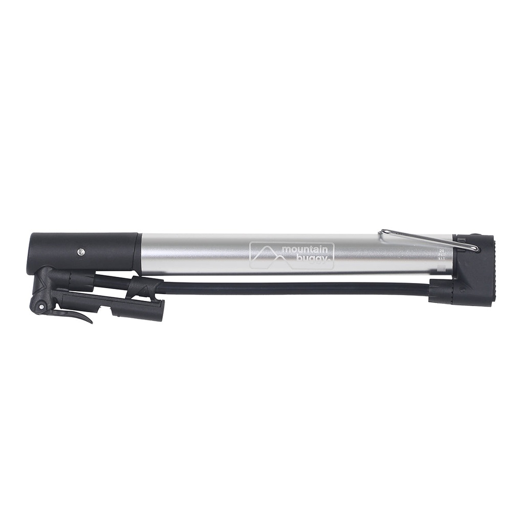 Mountain Buggy tyre pump in colour silver_silver
