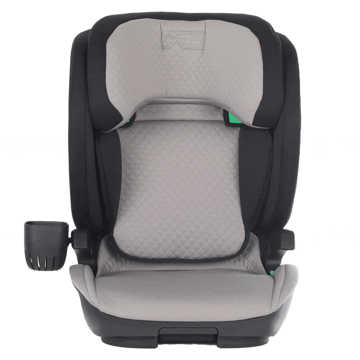 haven i-size booster seat front view with removable cup holders