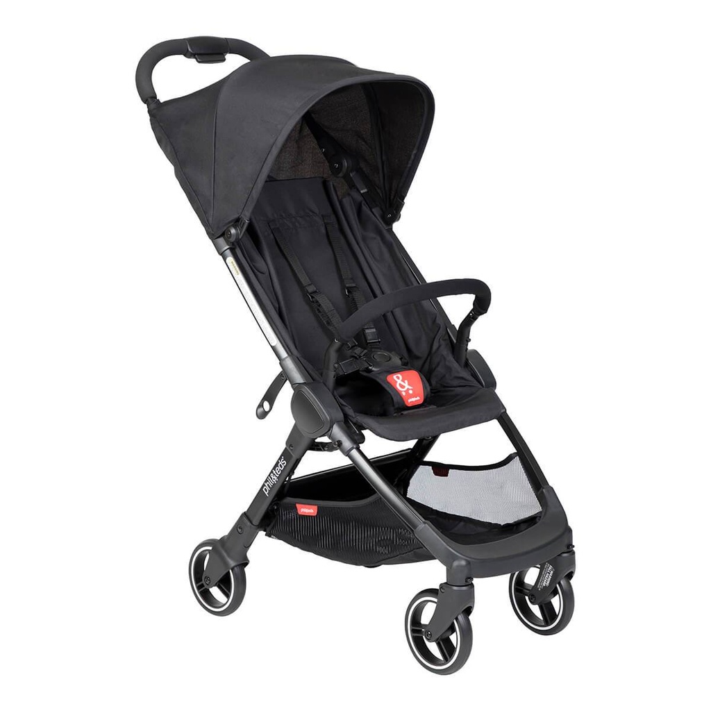 phil&teds go light and compact buggy in 3 qtr view